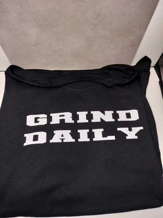 Short Sleeve Grind Daily Black w/ Reflective Writing